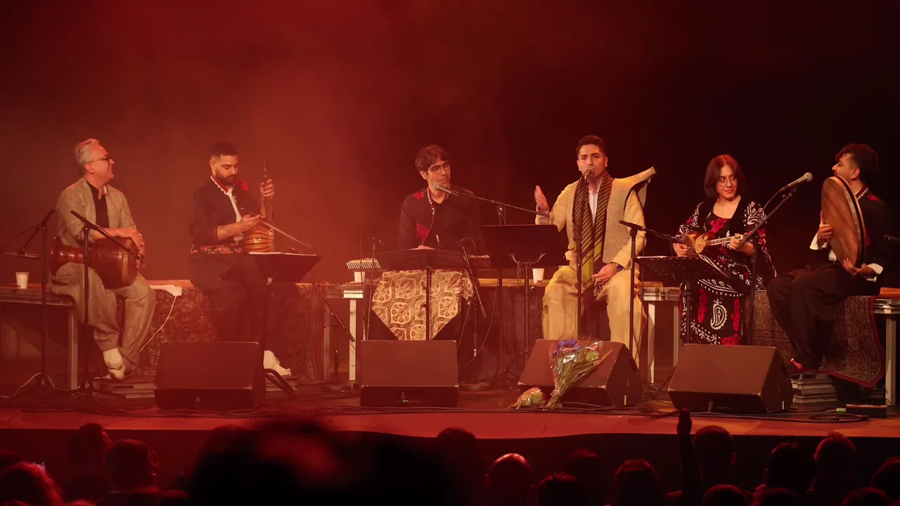 Hawraman Music Group performing together on stage